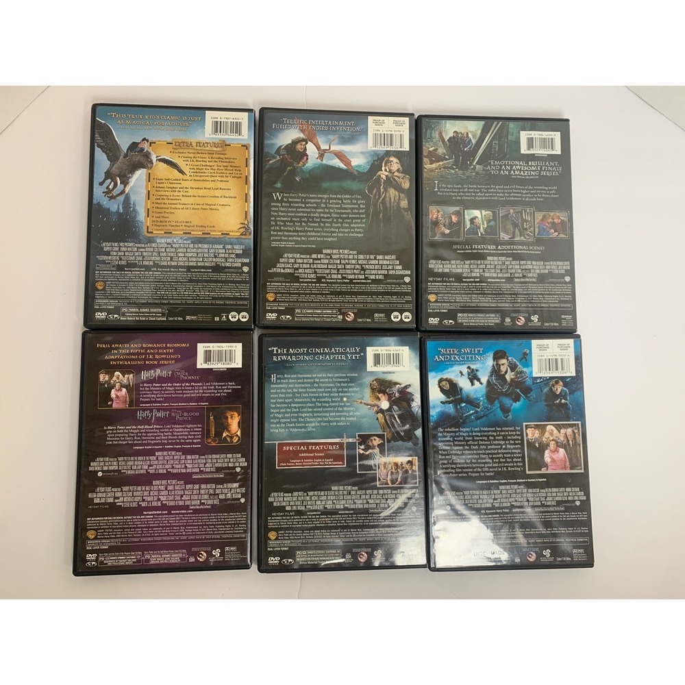 Harry Potter DVD Collection Lot 6 Cases/Inserts  Widescreen/Full-Screen Edition - Picture 2 of 6